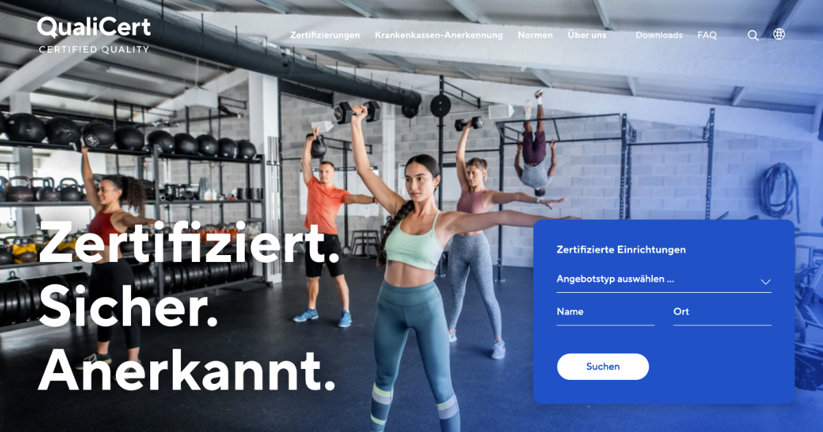 Qualicert website preview